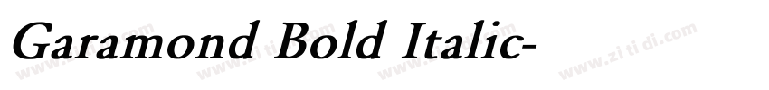 Garamond Bold Italic字体转换